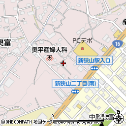 埼玉県狭山市下奥富498周辺の地図