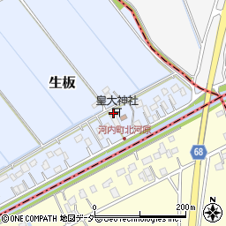 茨城県稲敷郡河内町生板1693周辺の地図