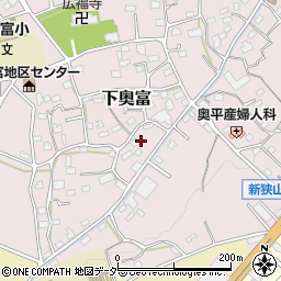 埼玉県狭山市下奥富887周辺の地図