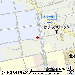 木売新田コミュニティセンター周辺の地図