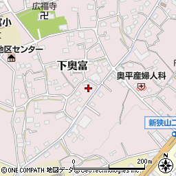 埼玉県狭山市下奥富886周辺の地図