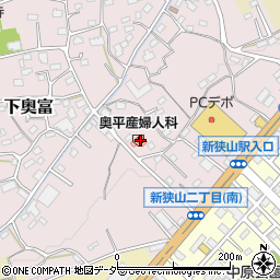 埼玉県狭山市下奥富490周辺の地図