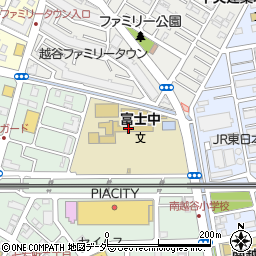 越谷市立富士中学校周辺の地図