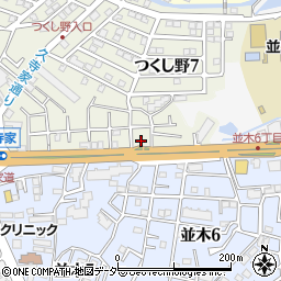 千葉県我孫子市つくし野7丁目6周辺の地図