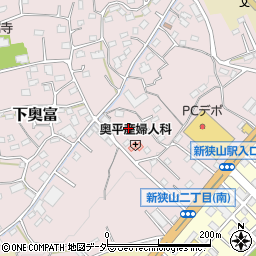埼玉県狭山市下奥富488周辺の地図