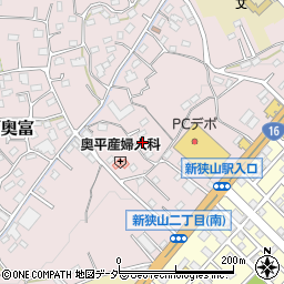 埼玉県狭山市下奥富492周辺の地図