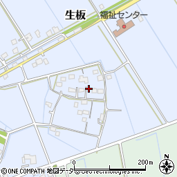 茨城県稲敷郡河内町生板312周辺の地図