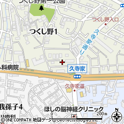 千葉県我孫子市つくし野1丁目2周辺の地図