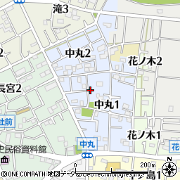 埼玉県ふじみ野市中丸周辺の地図