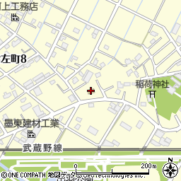 ファミリーマート越谷七左エ門通り店周辺の地図