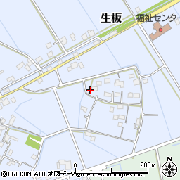 茨城県稲敷郡河内町生板307周辺の地図