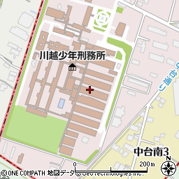 川越少年刑務所　職業訓練部門周辺の地図