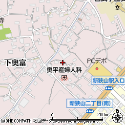 埼玉県狭山市下奥富487周辺の地図