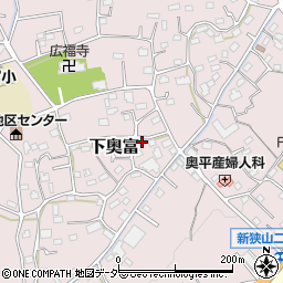 埼玉県狭山市下奥富855周辺の地図
