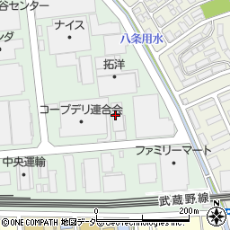 鴻池運輸株式会社　越谷食品流通センター　営業所周辺の地図