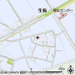 茨城県稲敷郡河内町生板307-1周辺の地図