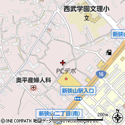 埼玉県狭山市下奥富538周辺の地図