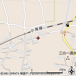 山梨県北杜市長坂町小荒間807-3周辺の地図