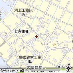 埼玉県越谷市七左町8丁目194周辺の地図