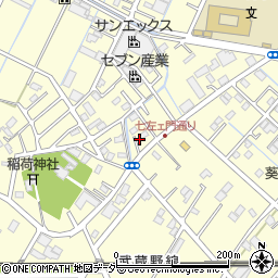 埼玉県越谷市七左町7丁目258周辺の地図