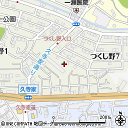 千葉県我孫子市つくし野7丁目15周辺の地図