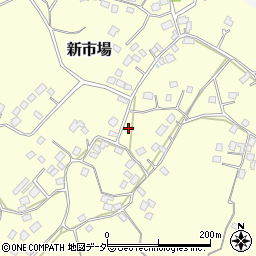 千葉県香取市新市場周辺の地図