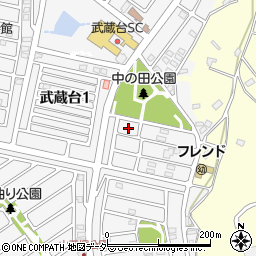 埼玉県日高市武蔵台1丁目9周辺の地図