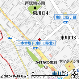 セブンイレブン東川口４丁目店周辺の地図