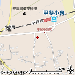 甲斐小泉駅前駐車場周辺の地図