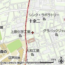 千葉県柏市十余二216-28周辺の地図