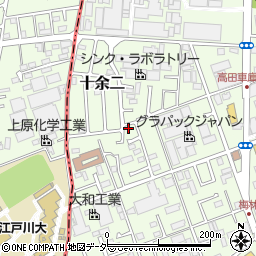 千葉県柏市十余二586-18周辺の地図