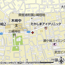 県営浦和瀬ヶ崎団地１号棟周辺の地図