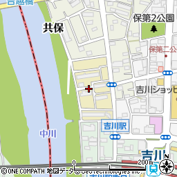埼玉県吉川市中川台周辺の地図