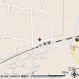 山梨県北杜市長坂町小荒間734周辺の地図