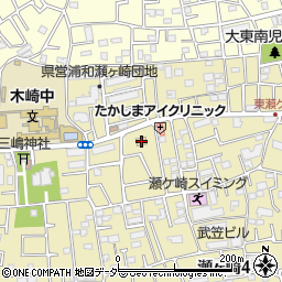 セブンイレブン浦和瀬ヶ崎店周辺の地図