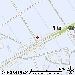 茨城県稲敷郡河内町生板2974-4周辺の地図