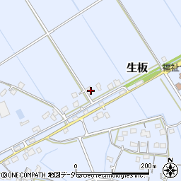 茨城県稲敷郡河内町生板2974周辺の地図