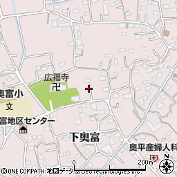 埼玉県狭山市下奥富843周辺の地図