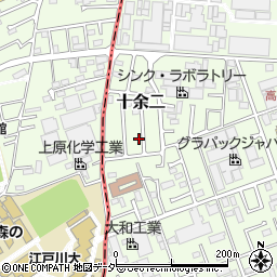 千葉県柏市十余二216-25周辺の地図