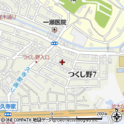 千葉県我孫子市つくし野7丁目19周辺の地図