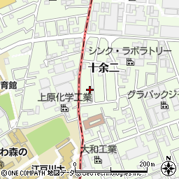 千葉県柏市十余二216-41周辺の地図