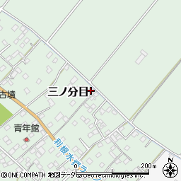 千葉県香取市三ノ分目129周辺の地図