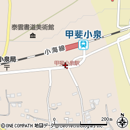甲斐小泉駅前公園公衆トイレ周辺の地図