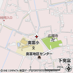 埼玉県狭山市下奥富1036周辺の地図