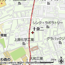 千葉県柏市十余二216-116周辺の地図