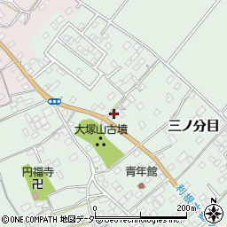 千葉県香取市三ノ分目208周辺の地図