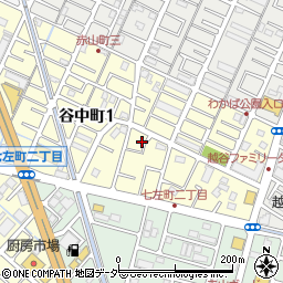 埼玉県越谷市谷中町1丁目42周辺の地図