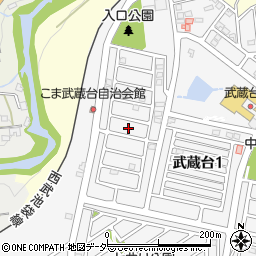 埼玉県日高市武蔵台1丁目40周辺の地図