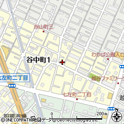 埼玉県越谷市谷中町1丁目57周辺の地図