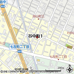 埼玉県越谷市谷中町1丁目69周辺の地図